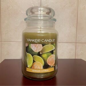 NEW Yankee Candle “GINGER CITRUS” Large Jar Housewarmer Food Fruit Green 22 oz